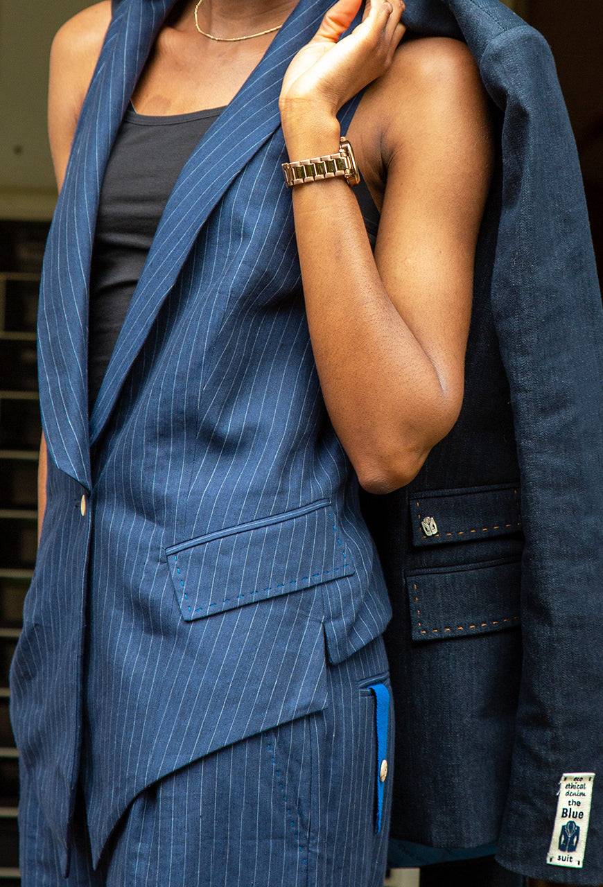CARA Gilet Pinstripe