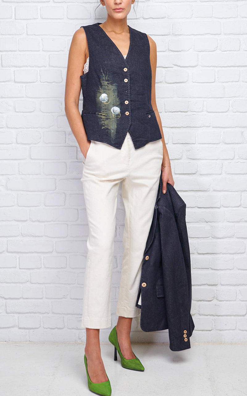 JODI Pants Denim Ecru