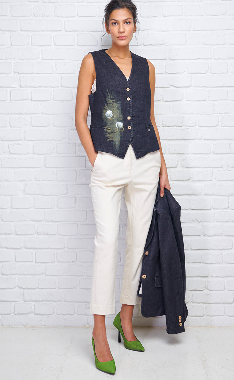 JODI Pants Denim Ecru