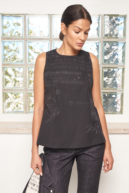 STEVIE Top with laserprint