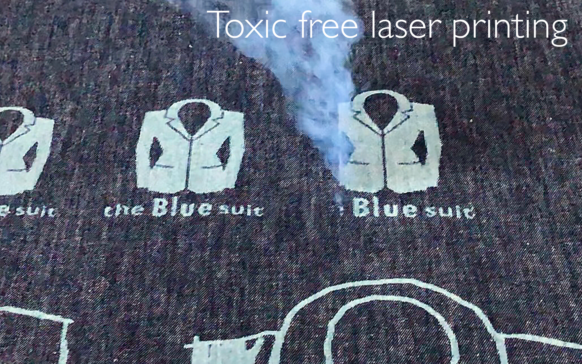Load video: Toxic free laser print of our organic denim for labels and lining.