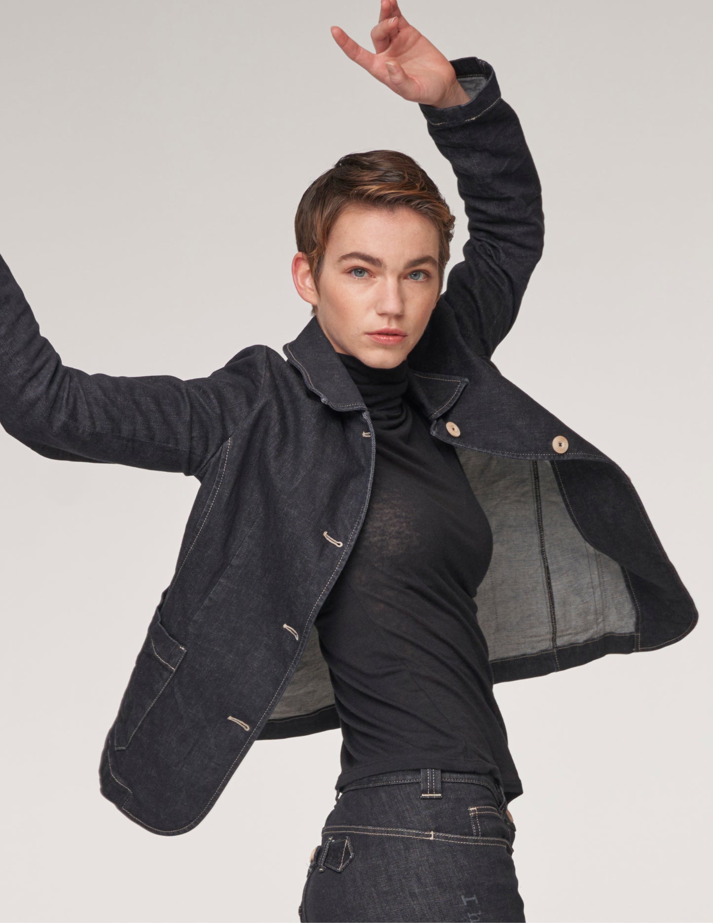 YOSANO Jacket Black Denim